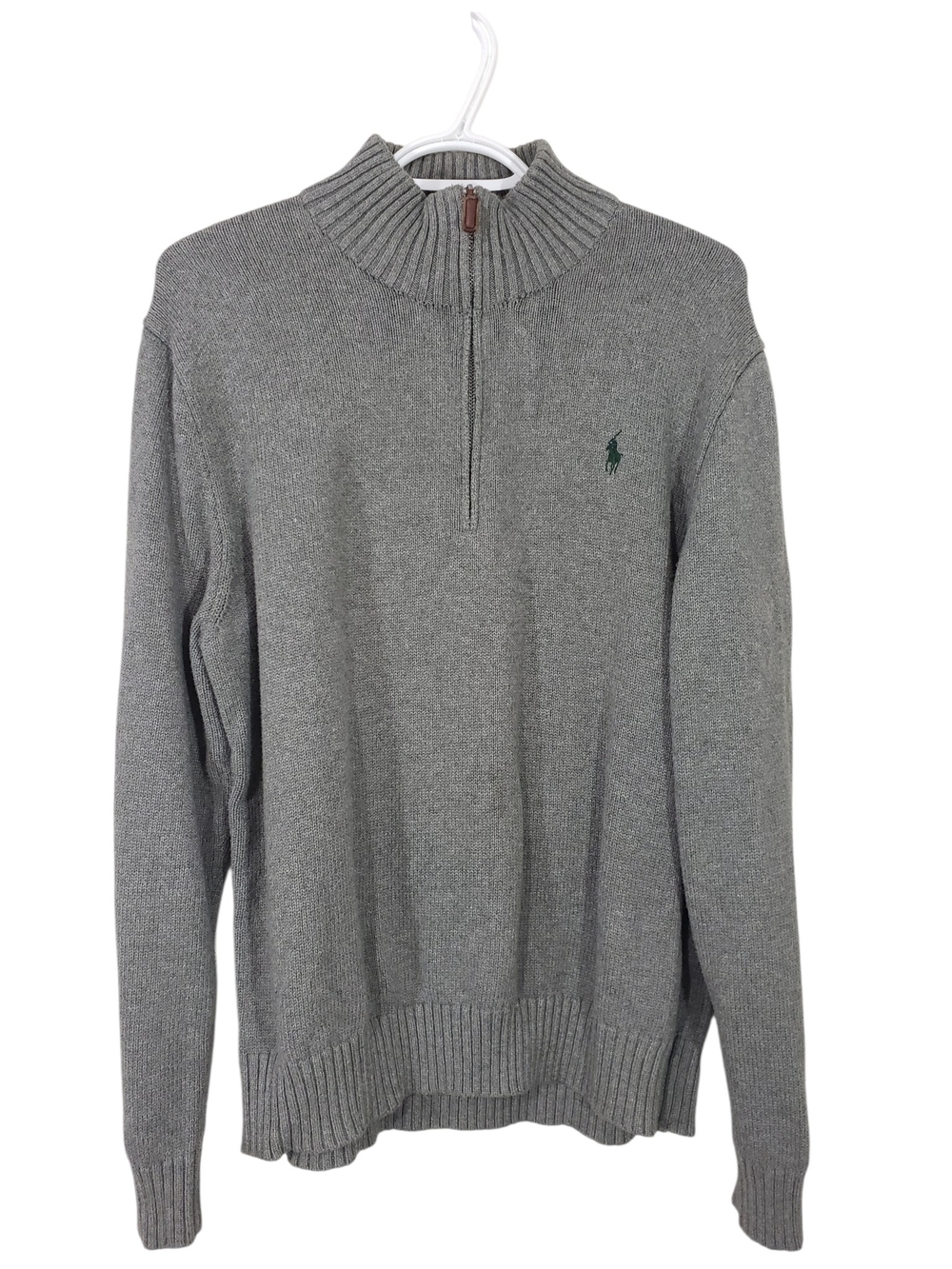 Polo Ralph Lauren Thick-Knit Cotton Men's Quarter-Zip Sweater Size Large